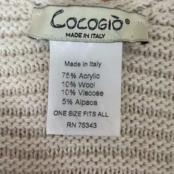Cocogio Open Front Cardigan with Pockets - Made in Italy - Picture 6 of 8